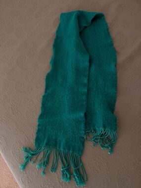 Women's Teal Fringe Scarf - Brand: